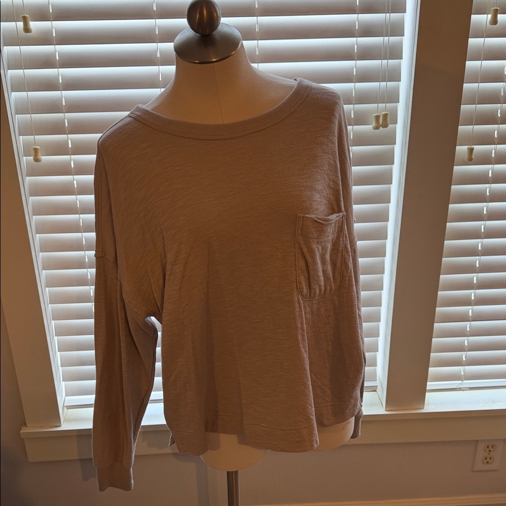 SO Women's Long Sleeve Beige Top